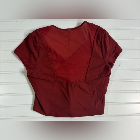 Athleta It's A Wrap Tee Russet Brown Orange Small Womens Performance Activewear - Picture 11 of 15